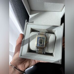 Michele women’s Deco II Two-Tone 18K Gold-Plated Watch